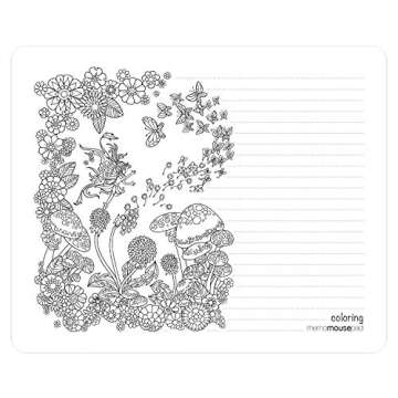 Action Coloring Mousepad with Note Pages and Artwork