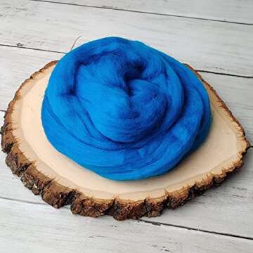 Natural Merino Wool Fiber by DHG - 1 OZ - Odorless & Non-Toxic Super Soft Roving is Ideal for Needle...