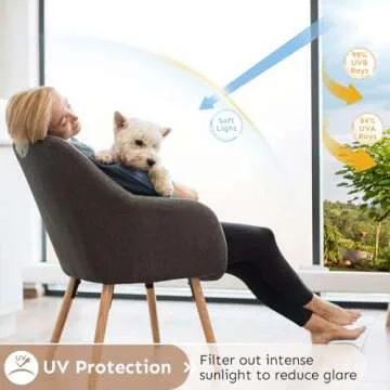 rabbitgoo Window Privacy Film for Natural Light & Privacy