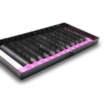 Eyelash Extensions C Curl 12mm Single Tray Mink Lash Of 1,000 Individual Eyelash Hairs With Eyelash Glue and Tweezer, Salon Eyelashes With Black Mink False Lashes