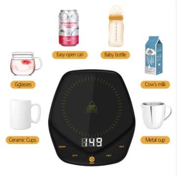 Coffee Mug Warmer for Desk,Gravity-Sensing Power-Off,Fastest Heating & 3 Temp Coffee Warmer for Desk...