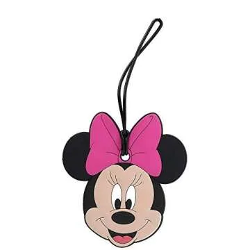 Disney Minnie Mouse Face Travel Luggage ID Tag for Easy Identification