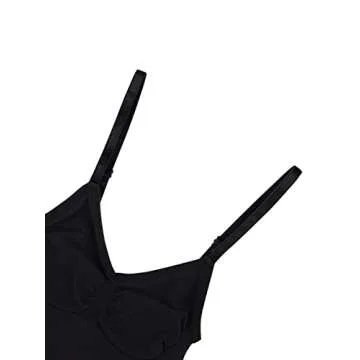 Seamless Bodyshaper Bodysuit for Women - Full Body Shapewear Body Sculpting Suits Sleeveless Round Neck Black X-Large