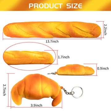 Soft Toast Bread Baguette Shape Anti-Skid Keyboard Wrist Rest Support & Mouse Wrist Support for Offi...