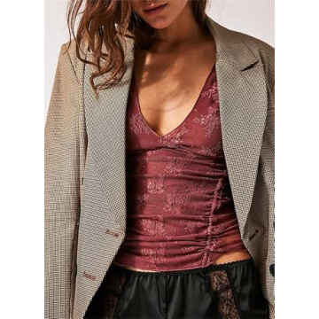 Chic Y2K Floral Lace Backless Crop Top for Women