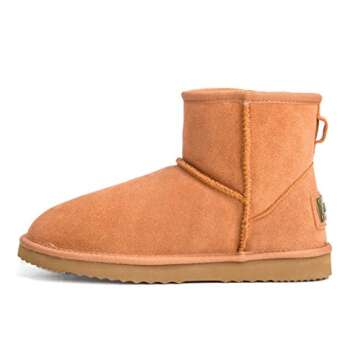 Stylish and Cozy AUSLAND Women's Chestnut Winter Boots 7.5US