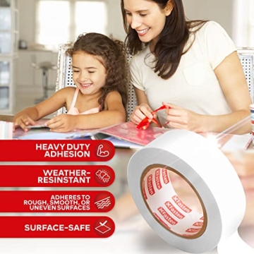 XFasten Double Sided Tape - Residue-Free & Versatile Craft Tape