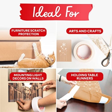 XFasten Double Sided Tape - Residue-Free & Versatile Craft Tape