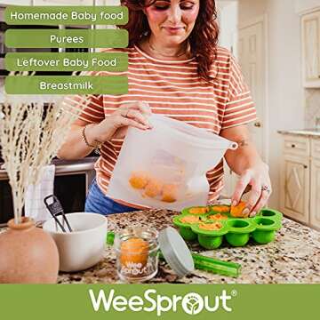 WeeSprout Silicone Baby Food Freezer Tray for Easy Prep