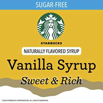 Starbucks Naturally Flavored Coffee Syrup, Sugar Free Vanilla, 12.17 Fl Oz (Pack of 4)