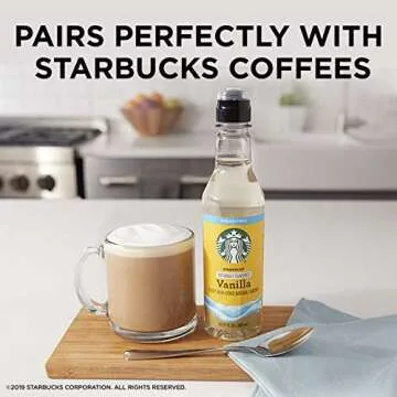Starbucks Naturally Flavored Coffee Syrup, Sugar Free Vanilla, 12.17 Fl Oz (Pack of 4)
