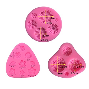Mity Rain Mini Flower Silicone Molds for Baking
