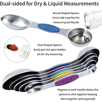 TILUCK Measuring Cups and Spoons Set for Kitchen Efficiency