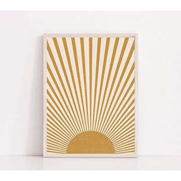 iMagitek Set of 6 Unframed Neutral Boho Art Prints, Boho Rainbow Wall Art, Mid Century Art Prints Set, Gallery Wall Art, Earth Tones Wall Art Prints, Earthy Wall Art Prints (8" x 10")