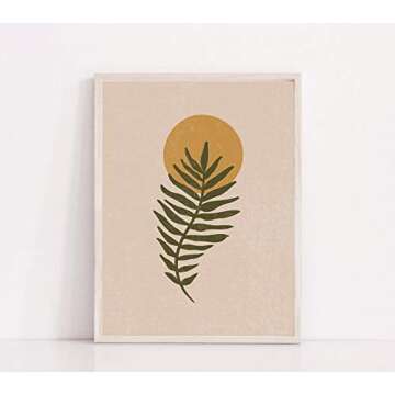 iMagitek Set of 6 Unframed Neutral Boho Art Prints, Boho Rainbow Wall Art, Mid Century Art Prints Set, Gallery Wall Art, Earth Tones Wall Art Prints, Earthy Wall Art Prints (8" x 10")