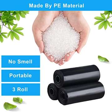 xuenair Car Trash Bag, [PE]Mini Trash Bags for Car, Mini Garbage Bags for Car Trash Can with Tear-Re...