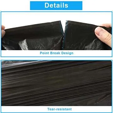 xuenair Car Trash Bag, [PE]Mini Trash Bags for Car, Mini Garbage Bags for Car Trash Can with Tear-Resistant Black Discreet Design Perfect Waste Disposal for Home Office On-The-Go Travel