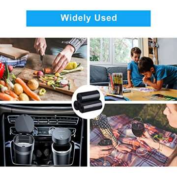 xuenair Car Trash Bag, [PE]Mini Trash Bags for Car, Mini Garbage Bags for Car Trash Can with Tear-Resistant Black Discreet Design Perfect Waste Disposal for Home Office On-The-Go Travel