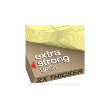 Ampad Evidence Dual Ruled Pad, Legal Ruling, Size 8.5 x 11.75 Inches, Canary Paper, 100 Sheets Per Pad (20-243)