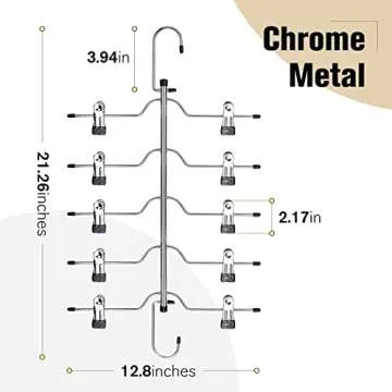 CINKSY Space Saving Skirt and Pants Hangers 3 Pack