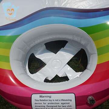 Inflatable Twin Baby Pool Float Infant Double Seat Floaty 2 Kids Swimming Rings