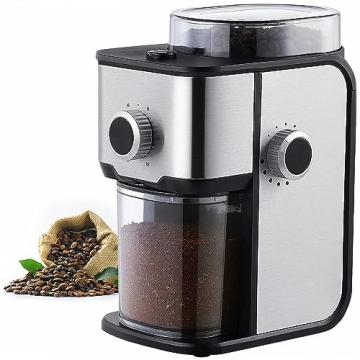 Ollygrin Flat Burr Coffee Grinder with 14 Grind Settings