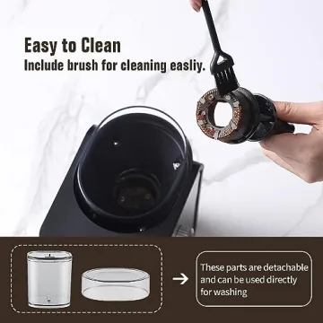 Ollygrin Flat Burr Coffee Grinder with 14 Grind Settings