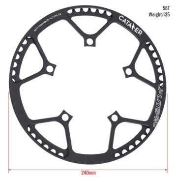 catazer Bike Chainring 130BCD Aluminum Alloy Ultralight Bicycle Chainring 45T 47T 53T 56T 58T BMX Ch...