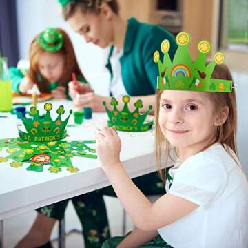 Zonon St. Patrick's Day Crown Crafts Kit for Kids