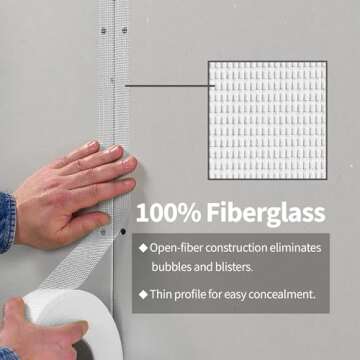 Etossan Drywall Joint Tape,2 inch x 150 FT,Self-Adhesive Drywall Mesh Tape for Drywall Finishing and Crack Repair,White