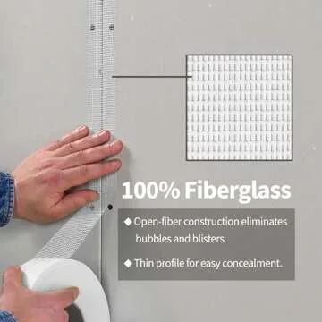 Etossan Drywall Joint Tape,2 inch x 150 FT,Self-Adhesive Drywall Mesh Tape for Drywall Finishing and Crack Repair,White