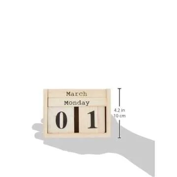 Bloomingville Paulownia Wood Perpetual Calendar