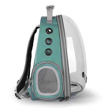 Lollimeow Cat Carrier Backpack, Clear Bubble Waterproof Backpack Carrier, Pets and Small Dogs,Airlin...