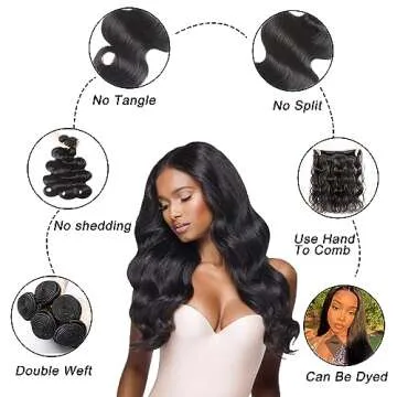 Hoyrhra 12A Brazilian Hair Bundles Body Wave Weaves