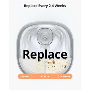 eufy Pet Water Fountain Filter Pack, 4 Official Filters for Pet Water Fountain The Stainless Steel Automatic Water Dispensers for Dogs and Cats, Triple Filtration System