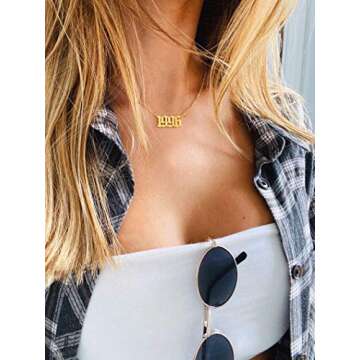 Personalized JIAHATE Birth Years Necklace for All Occasions