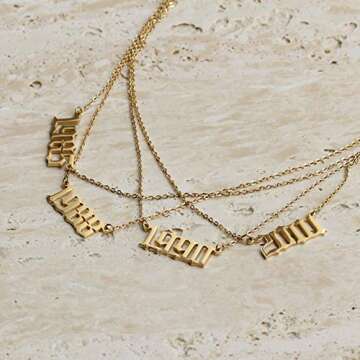 Personalized JIAHATE Birth Years Necklace for All Occasions