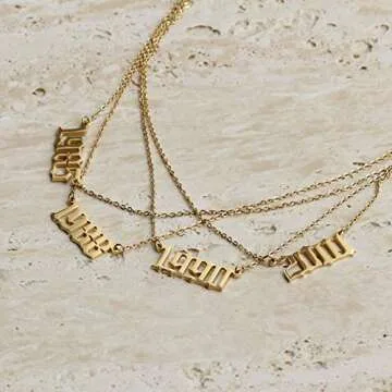 Personalized JIAHATE Birth Years Necklace for All Occasions