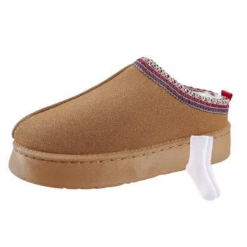 TOCONFFON Womens Platform Slippers - Cozy Faux Fur Boots for Indoor & Outdoor