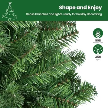 SHareconn 7.5ft Prelit Premium Christmas Tree for Your Home