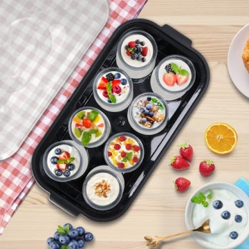 Automatic Digital Yogurt Maker with 8 Glass Jars for Home Use