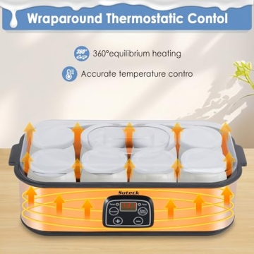 Automatic Digital Yogurt Maker with 8 Glass Jars for Home Use