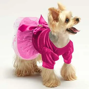 Fitwarm Fancy Dog Tulle Dress for Small Dogs Girl