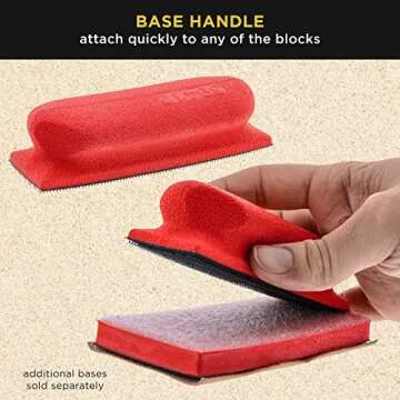 Dura-Gold 20-Piece Contoured Profile 5" Hand Sanding Block Set with 40 Sheet Hook & Loop Sandpaper Kit - Interchangeable Assorted Convex & Concave Shapes - Sand Wood Woodworking Furniture, Auto Paint