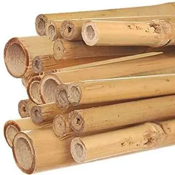 GROW!T Hydrofarm HGBB6 6' Natural, Bamboo Stake, Pack of 25, Tan