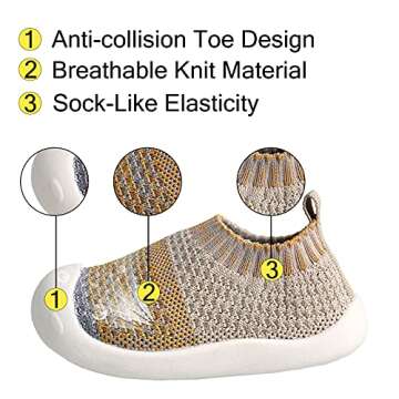 Baby First-Walking Shoes 1-4 Years Kid Shoes Trainers Toddler Infant Boys Girls Soft Sole Non Slip C...