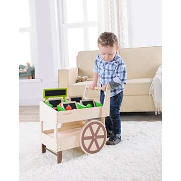 EverEarth Organic Fruit and Veg Cart for Creative Play
