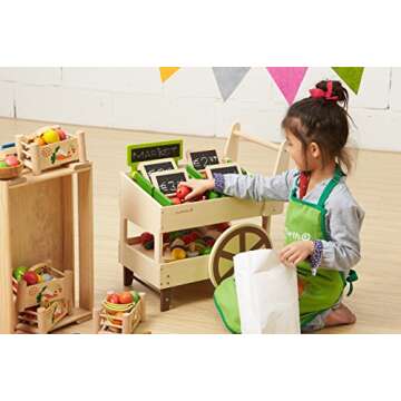 EverEarth Organic Fruit and Veg Cart for Creative Play