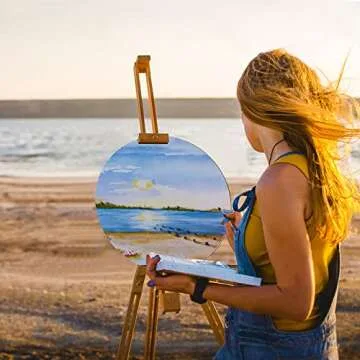 JOICEE 6PACK Wood Circles for Crafts，14 Inch Unfinished wood rounds Discs for Door Hanger Sign Blank, DIY Wooden Discs for Crafts Painting and Christmas Halloween Decoration