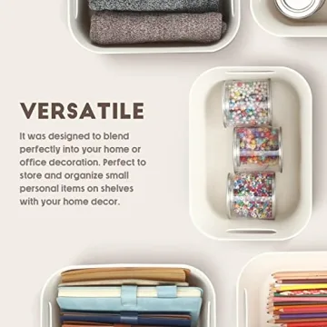 Tuanse Plastic Storage Bins with Lids for Organizing